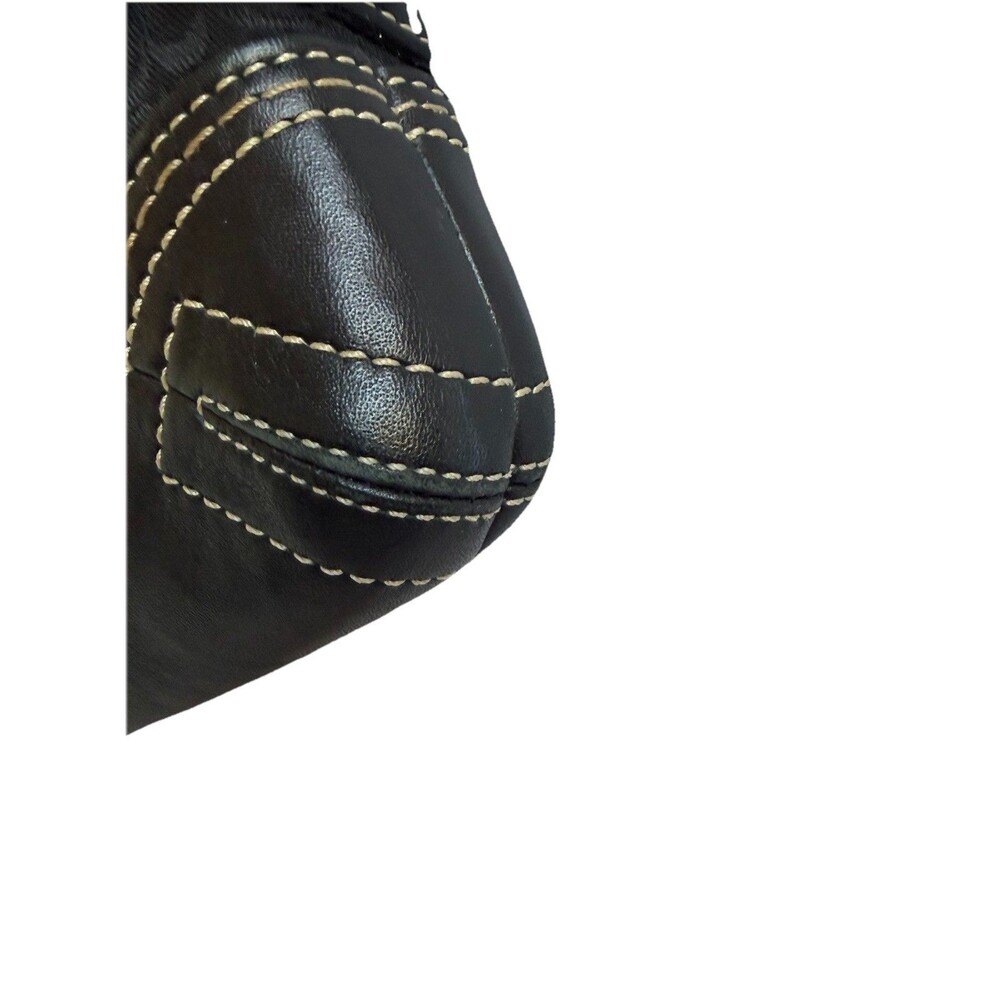 Y2K Vintage Coach Black Soho Mini Monogram Shoulder Bag With Silver Buckle - Picture 6 of 7